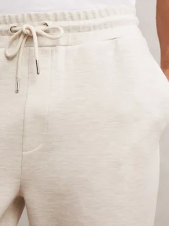 Reiss Oatmeal Bell Jersey Drawstring Cuffed Joggers