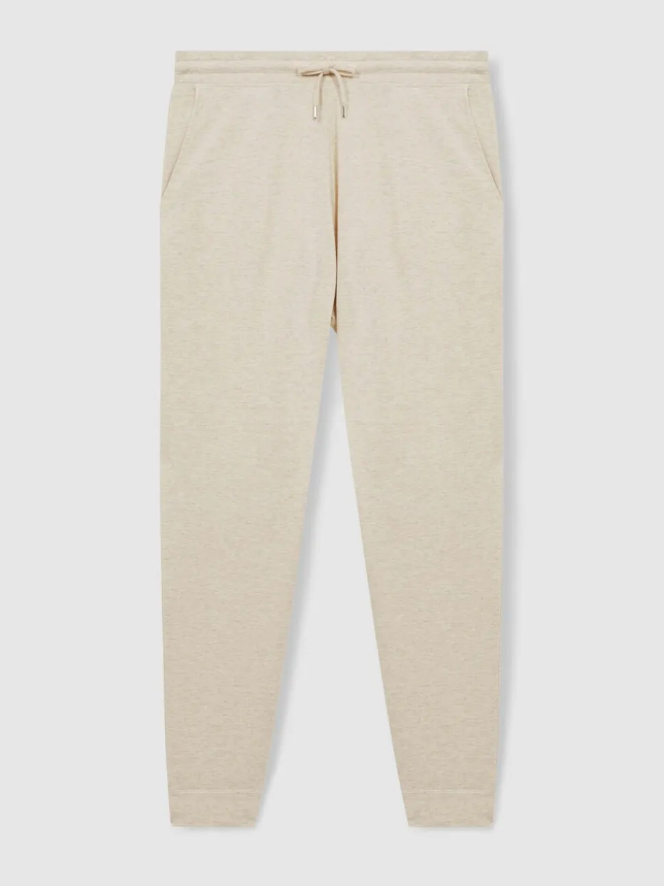 Reiss Oatmeal Melange Jose Drawstring Fleece Lined Joggers