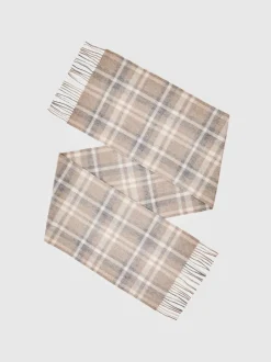 Reiss Oatmeal Multi Charis Wool-Cashmere Check Scarf