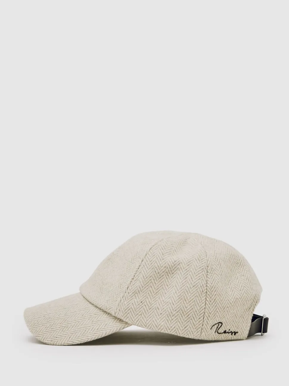 Reiss Oatmeal Salas Herringbone Cap with Wool