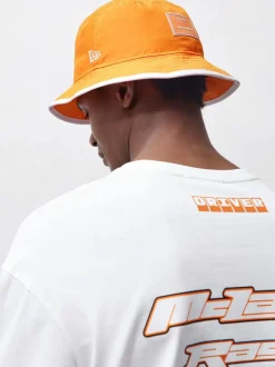 Reiss Papaya Orange Fan Bucket Hat McLaren F1 Team Speedmark Bucket Hat
