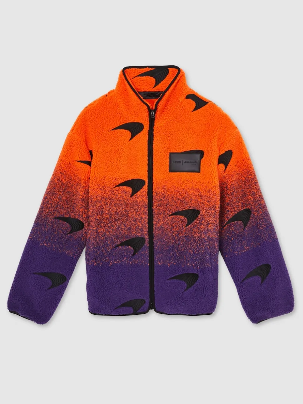 Reiss Papaya Orange/Purple Drift Unisex Fit McLaren F1 Team Ombré Fleece Jacket