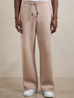 Reiss Pink Monterey Cotton-Blend Fleece-Back Joggers