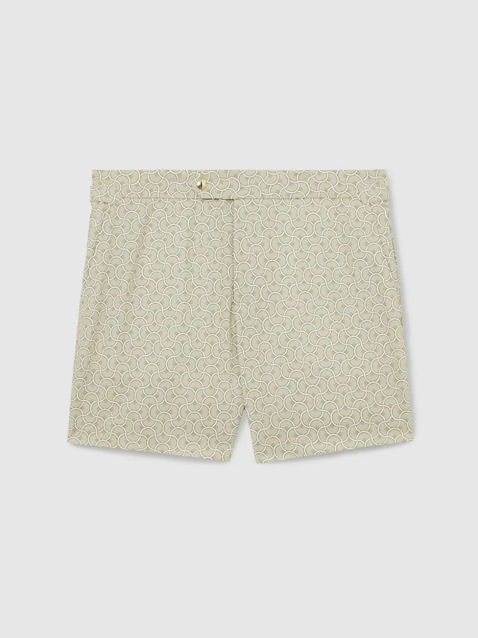 Reiss Pistachio Green Caprio Geometric Print Swim Shorts