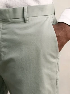 Reiss Pistachio Wicket Cotton Chino Shorts with Stretch