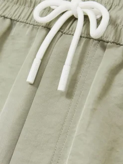 Reiss Pistachio/Off White Azure Piped Drawstring Swim Shorts