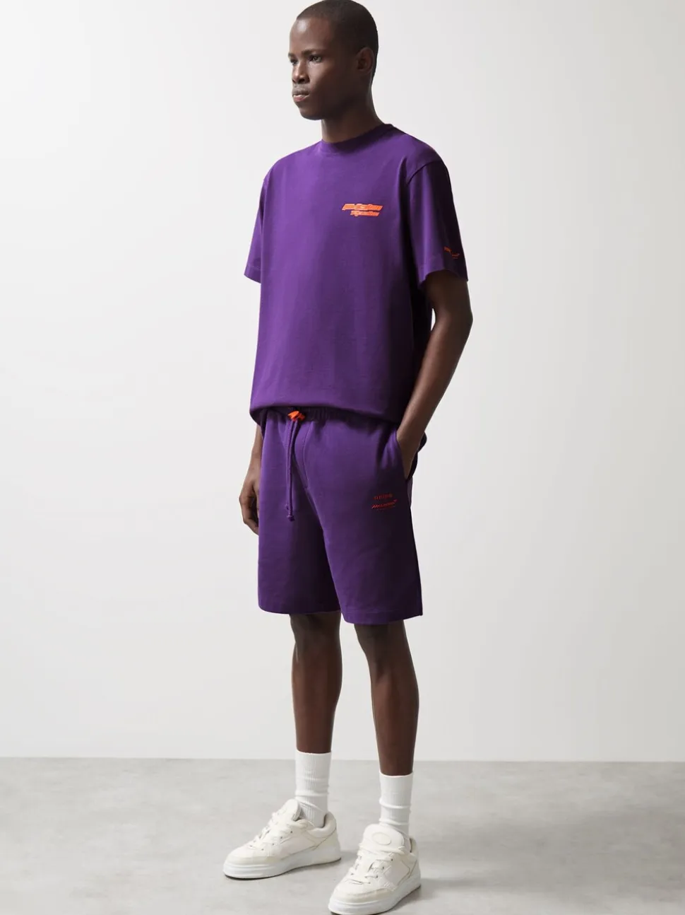 Reiss Purple Knox McLaren F1 Team Drawstring Shorts