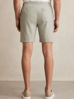 Reiss Sage Green Deck Drawstring Chino Shorts