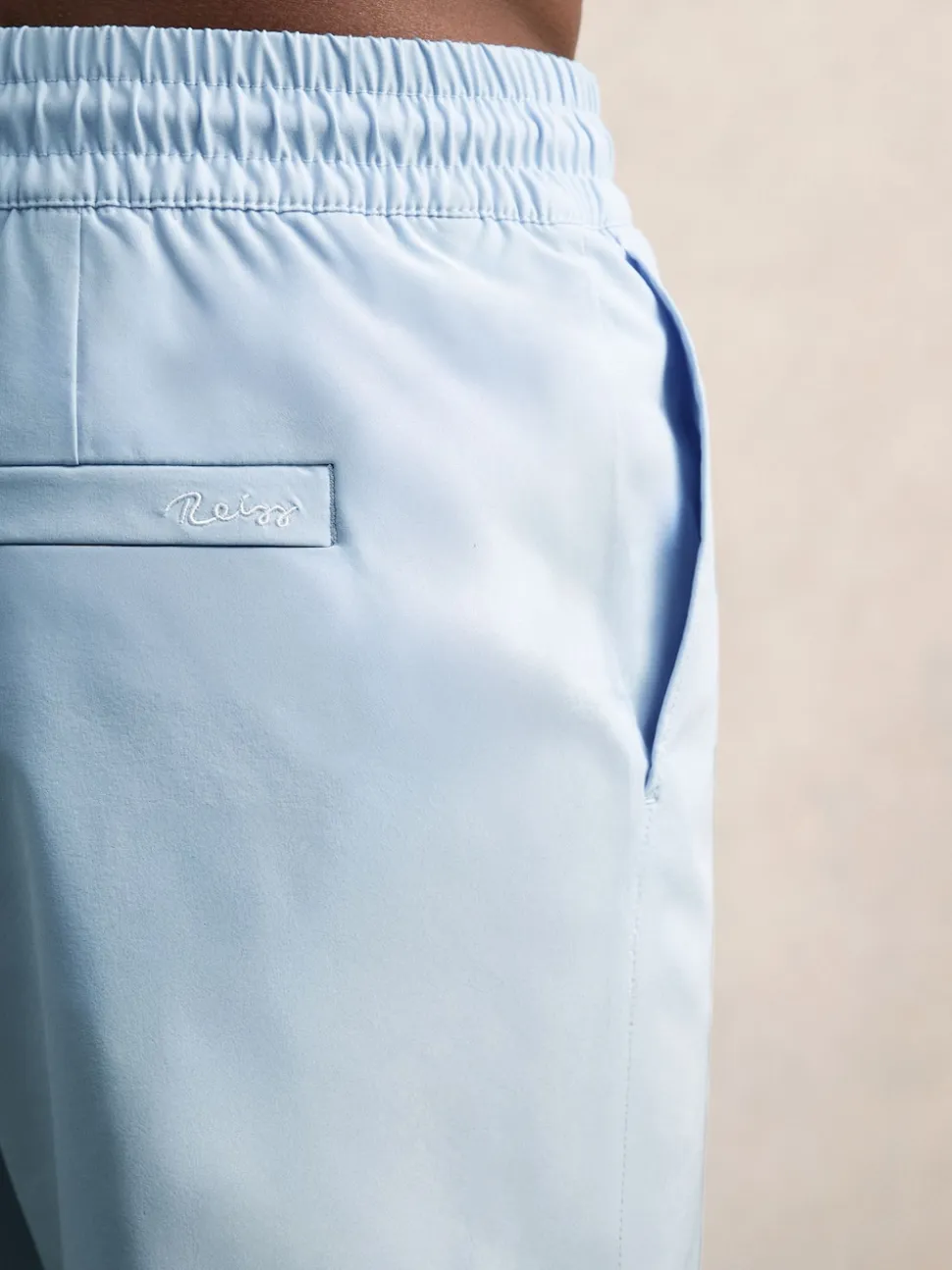 Reiss Soft Blue Cliff Drawstring Swim Shorts