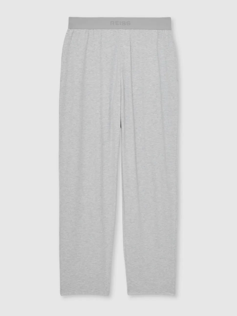 Reiss Soft Grey Hugo Cotton Jersey Logo-Waistband Joggers with Stretch