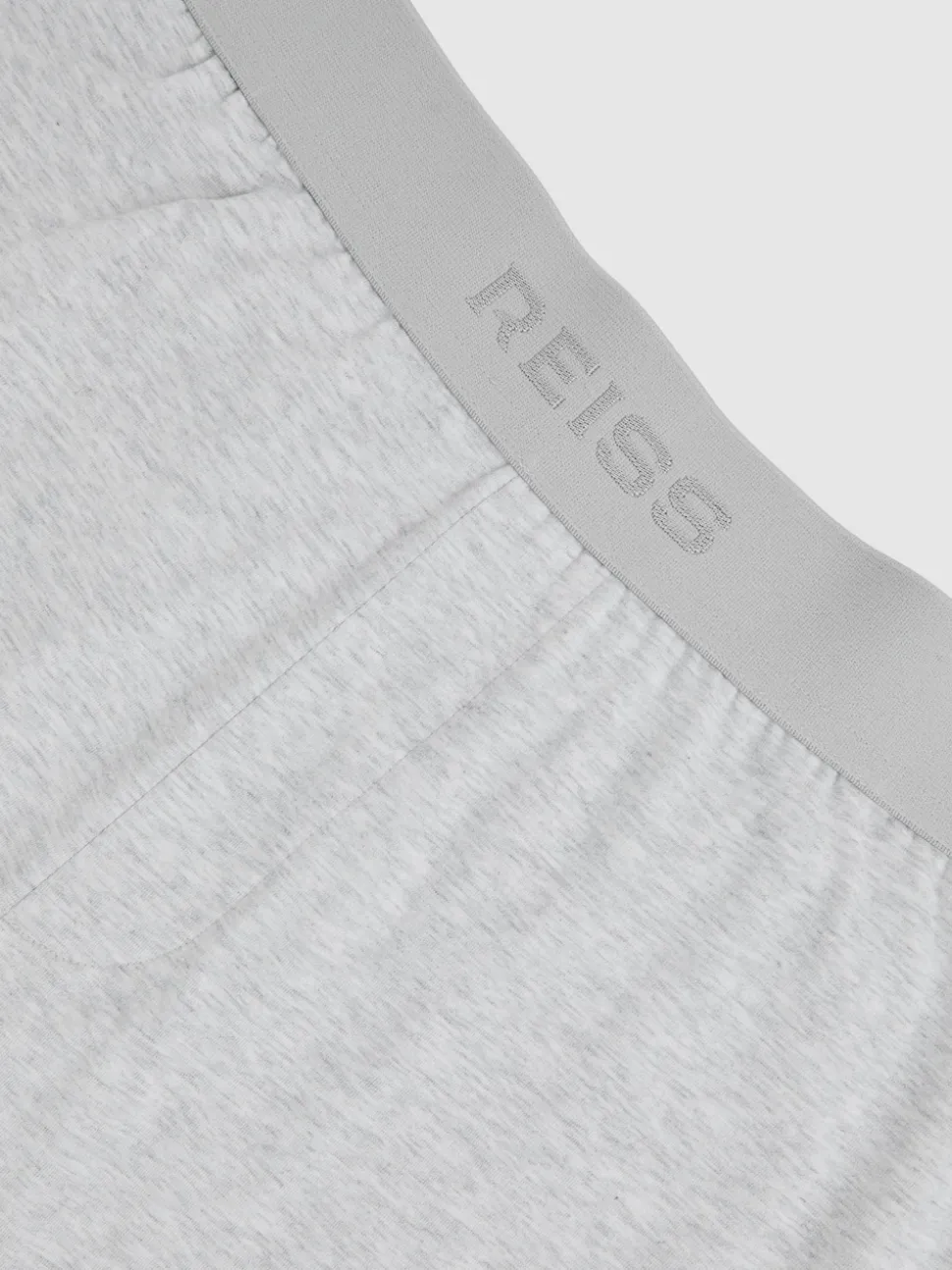 Reiss Soft Grey Hugo Cotton Jersey Logo-Waistband Joggers with Stretch