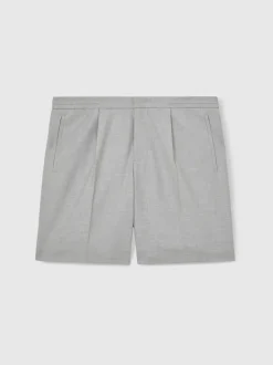Reiss Soft Grey Sussex Relaxed Drawstring Shorts