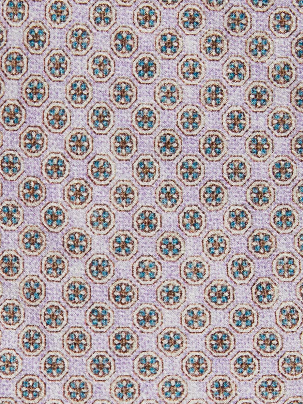 Reiss Soft Pink Santo Silk Medallion-Print Tie
