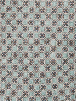 Reiss Soft Sage Santo Silk Medallion-Print Tie