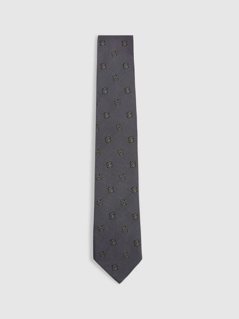 Reiss Steel Blue Parma Silk Blend Jacquard Tie