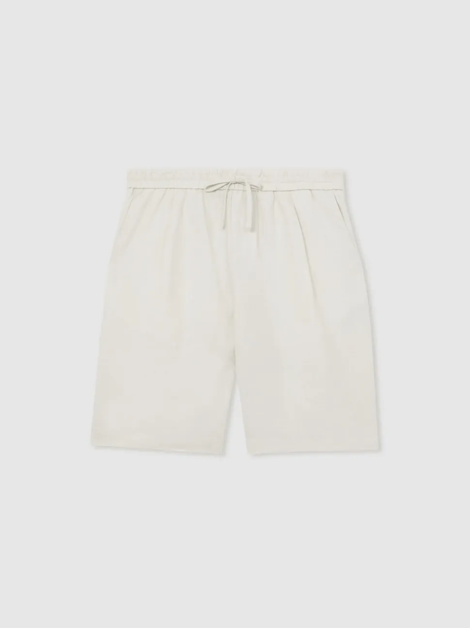 Reiss Stone Barges Linen Drawstring Shorts