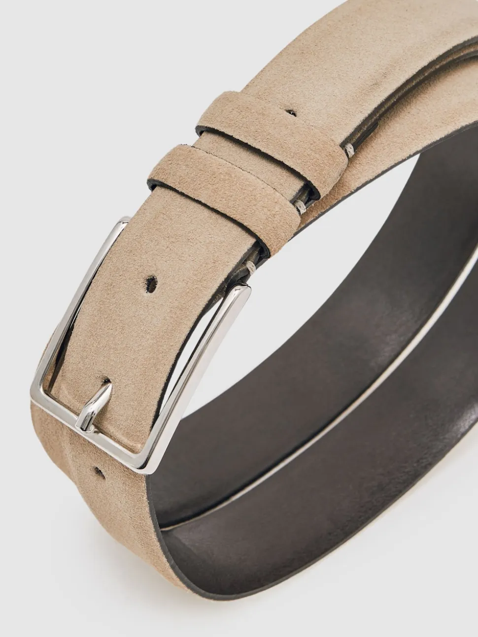 Reiss Stone Dante Suede Belt