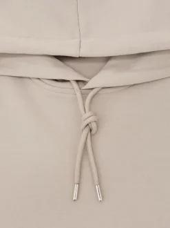 Reiss Stone Fabien Premium Interlock-Jersey Hoodie