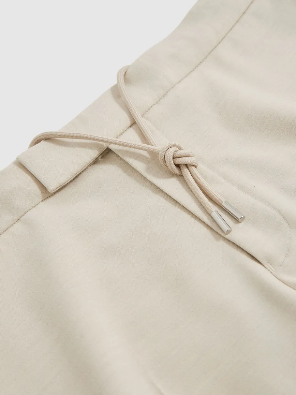 Reiss Stone Found Stretch Slim Fit Drawstring Trousers
