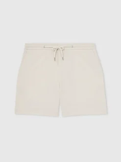 Reiss Stone Newmark Textured Drawstring Shorts