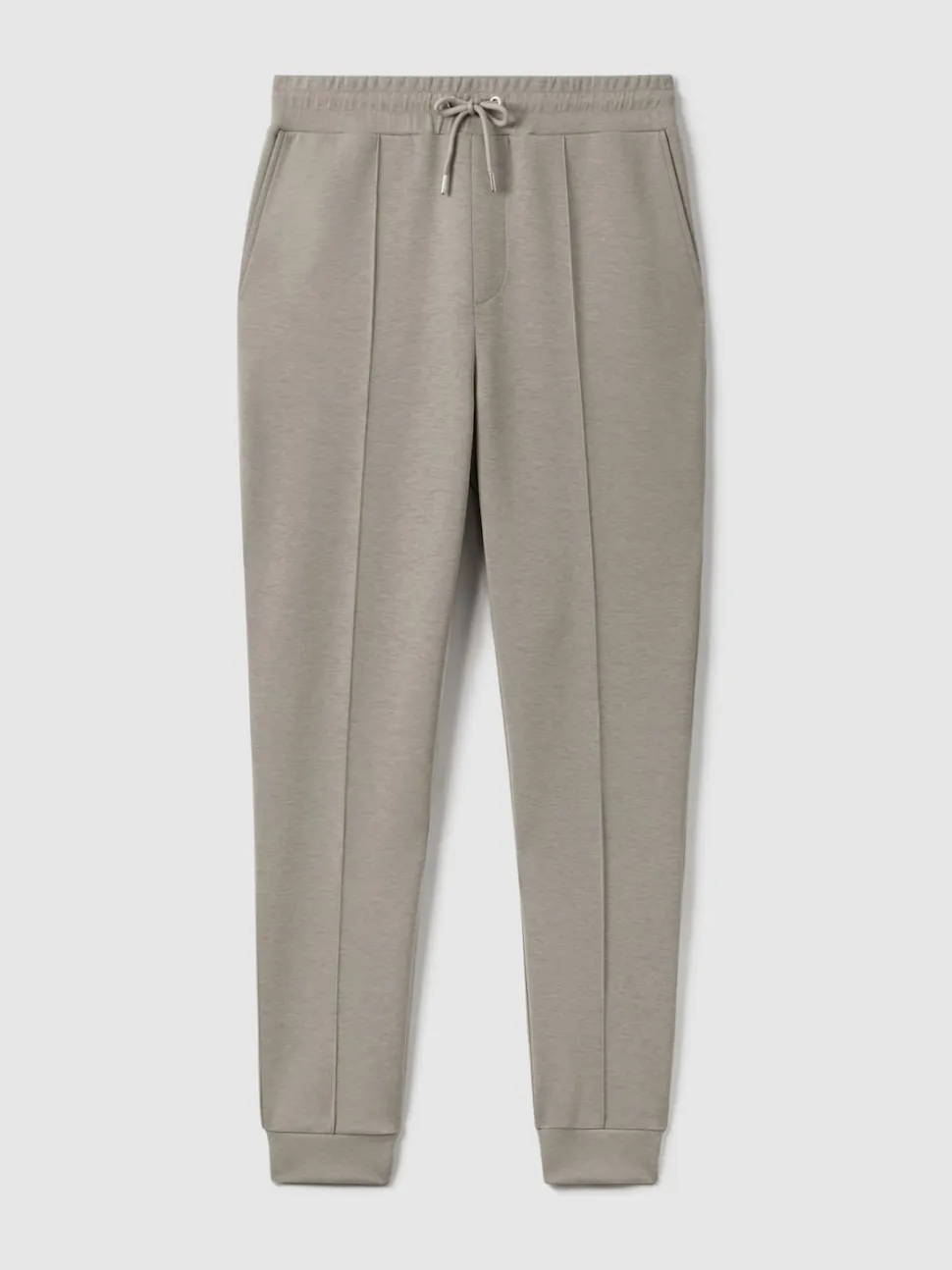 Reiss Taupe Premier Stretch-Jersey Tailored Joggers