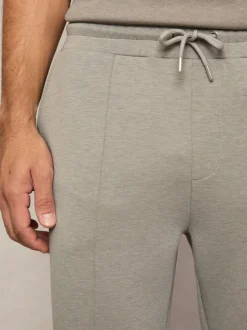 Reiss Taupe Premier Stretch-Jersey Tailored Joggers