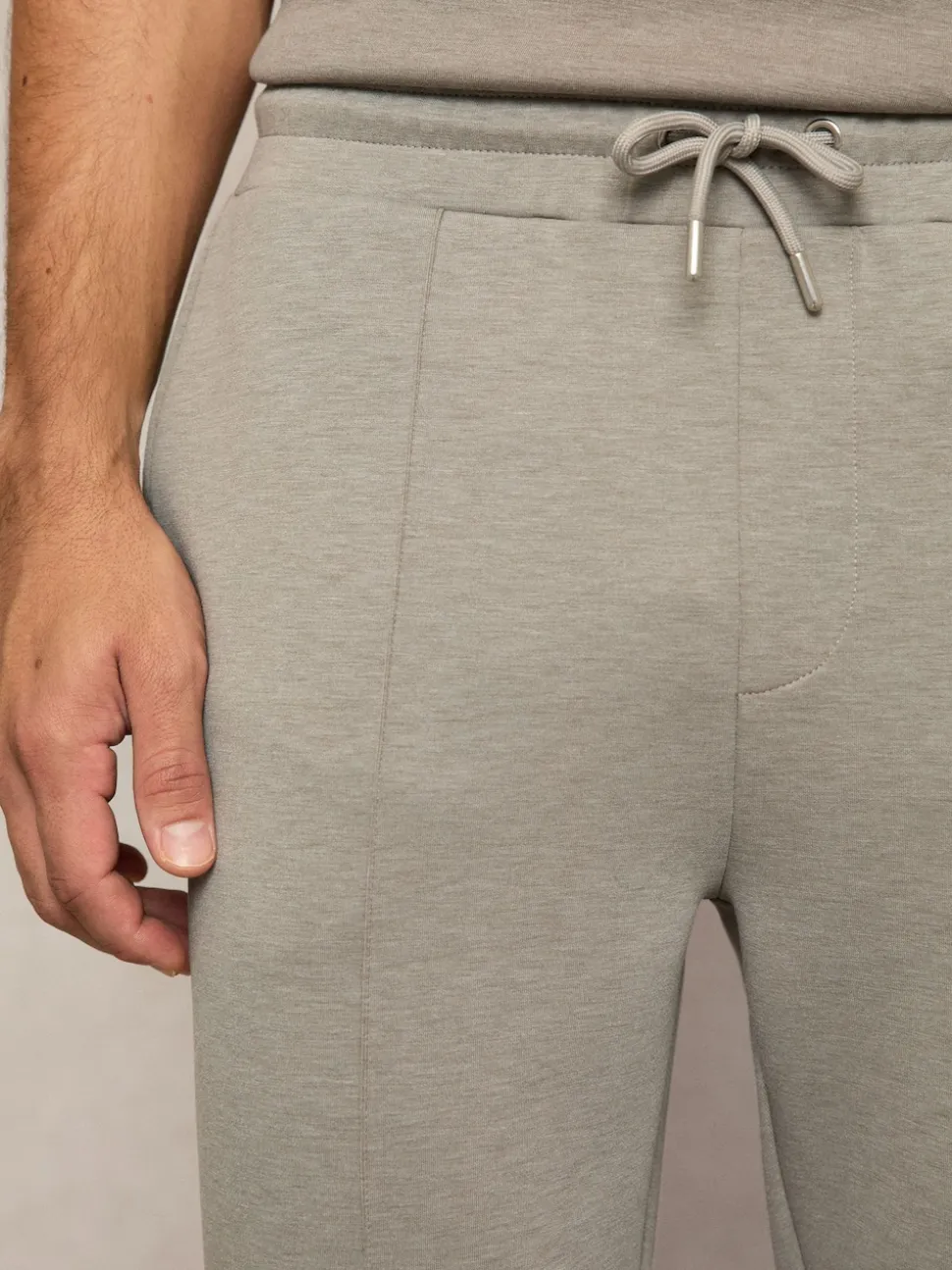 Reiss Taupe Premier Stretch-Jersey Tailored Joggers