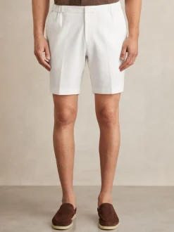Reiss White Deck Drawstring Chino Shorts