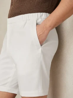 Reiss White Deck Drawstring Chino Shorts