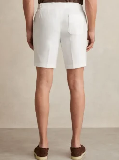 Reiss White Deck Drawstring Chino Shorts