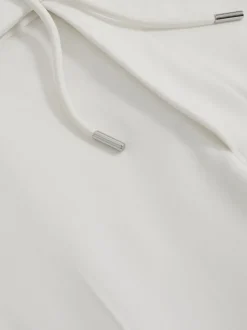 Reiss White Found Stretch Slim Fit Drawstring Trousers