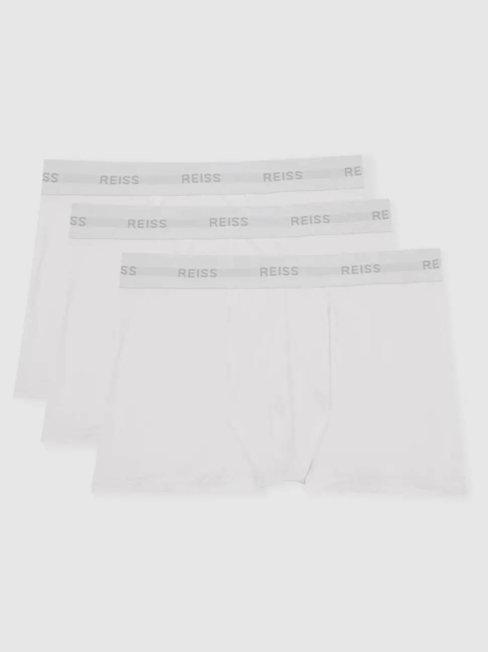 Reiss White Heller Three Pack of Organic Cotton Blend Boxers