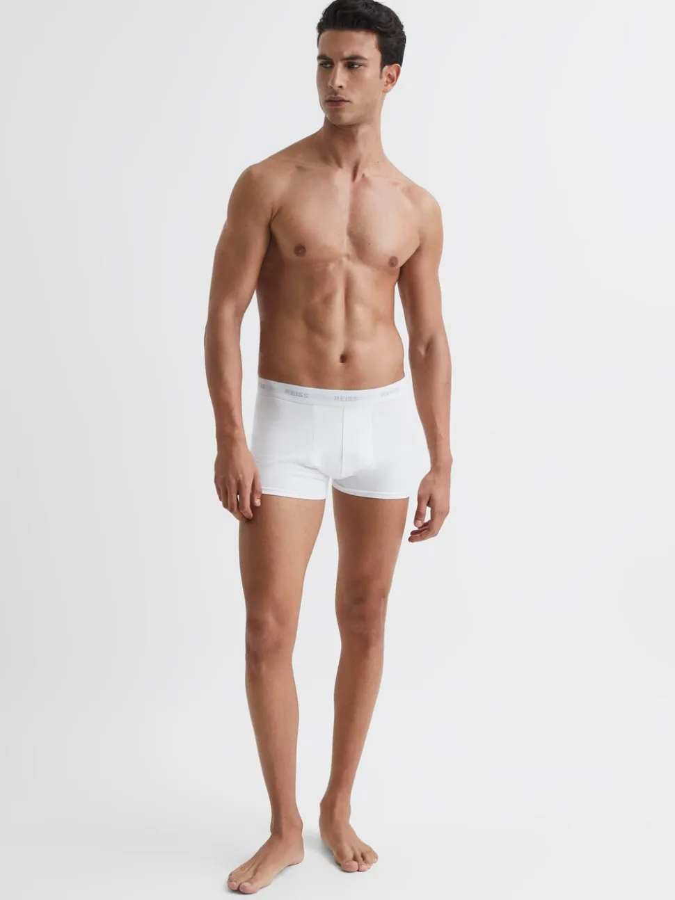 Reiss White Heller Three Pack of Organic Cotton Blend Boxers