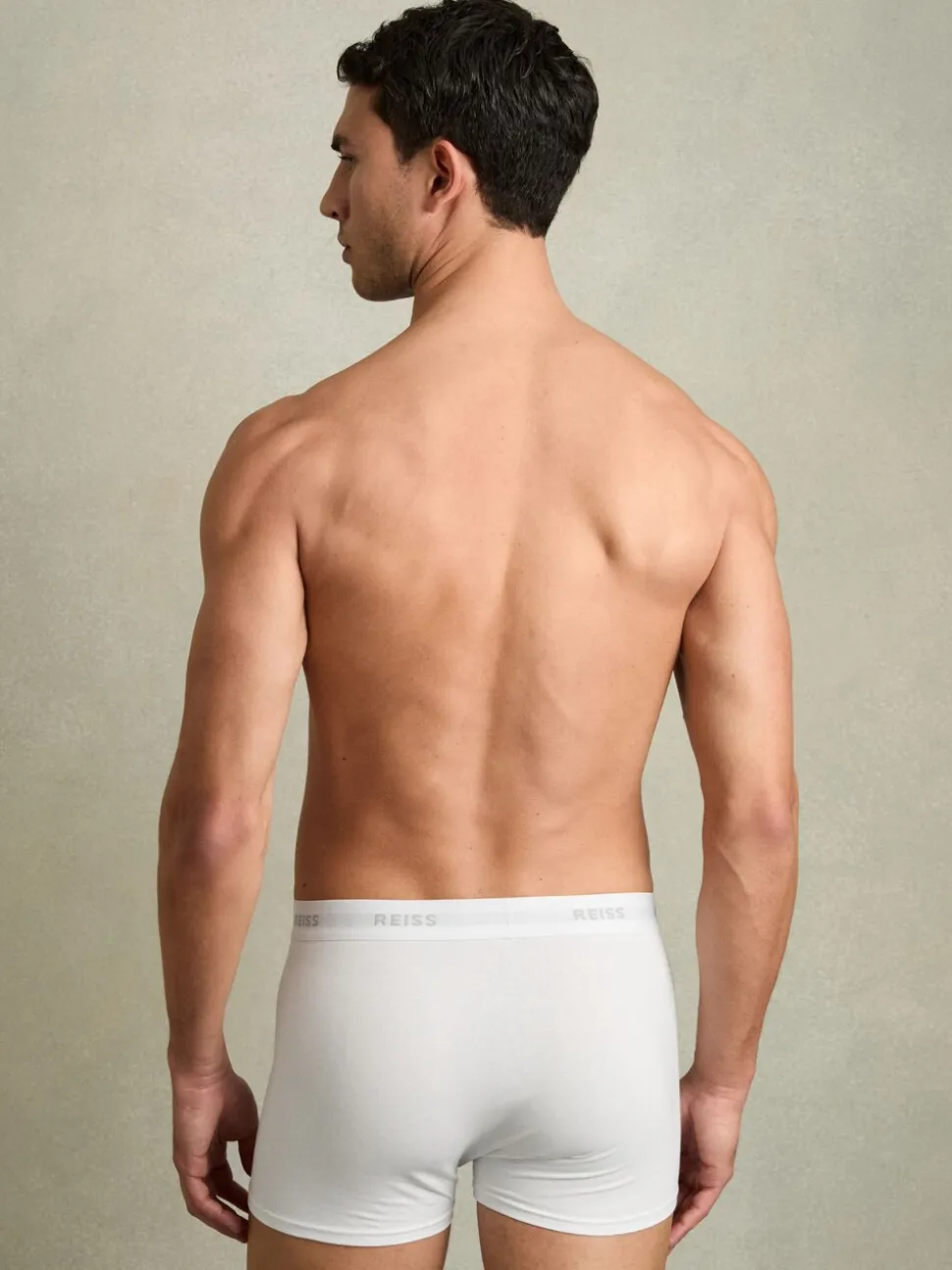 Reiss White Heller Three Pack of Organic Cotton Blend Boxers