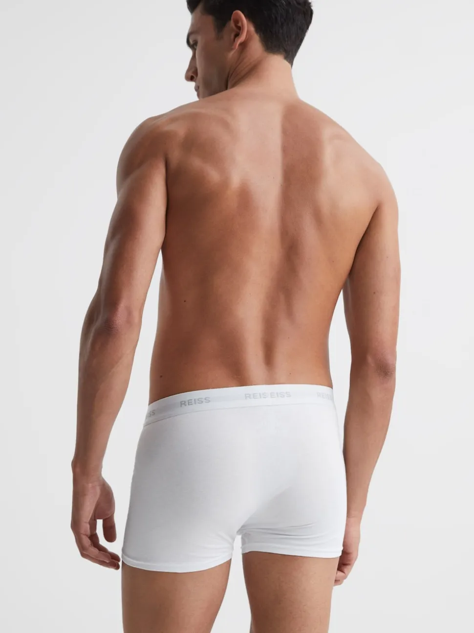 Reiss White Heller Three Pack of Organic Cotton Blend Boxers