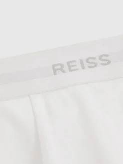 Reiss White Heller Three Pack of Organic Cotton Blend Boxers