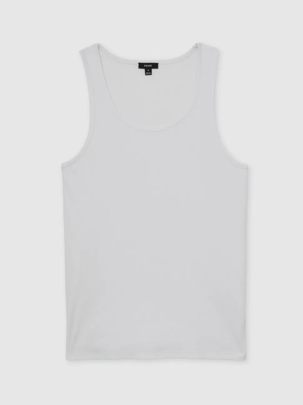 Reiss White Jaden Stretch-Cotton Ribbed Vest