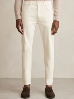 Reiss White Picton Cotton-Stretch Slim-Fit Jeans