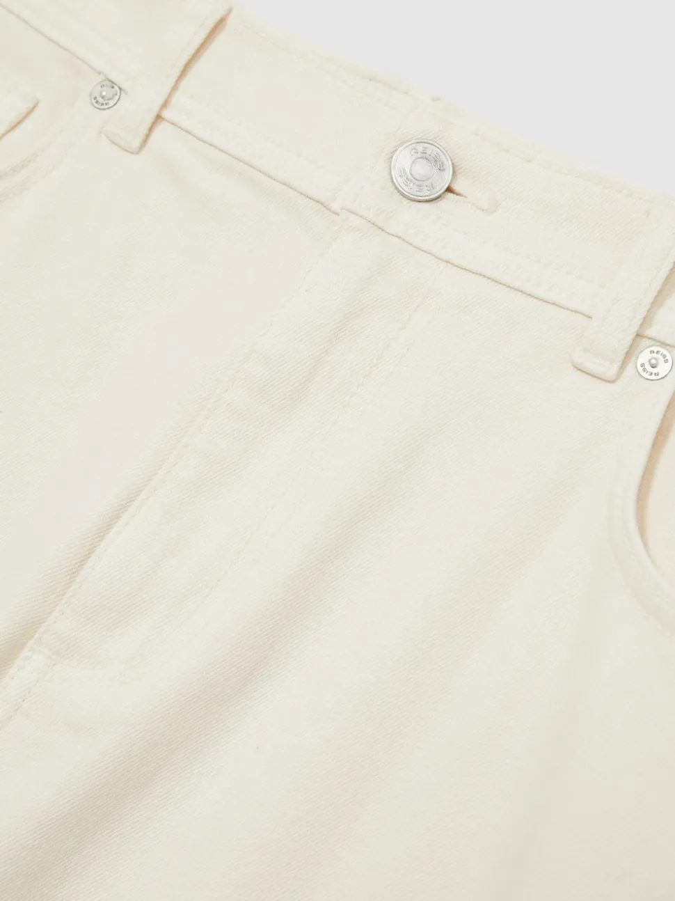 Reiss White Picton Cotton-Stretch Slim-Fit Jeans