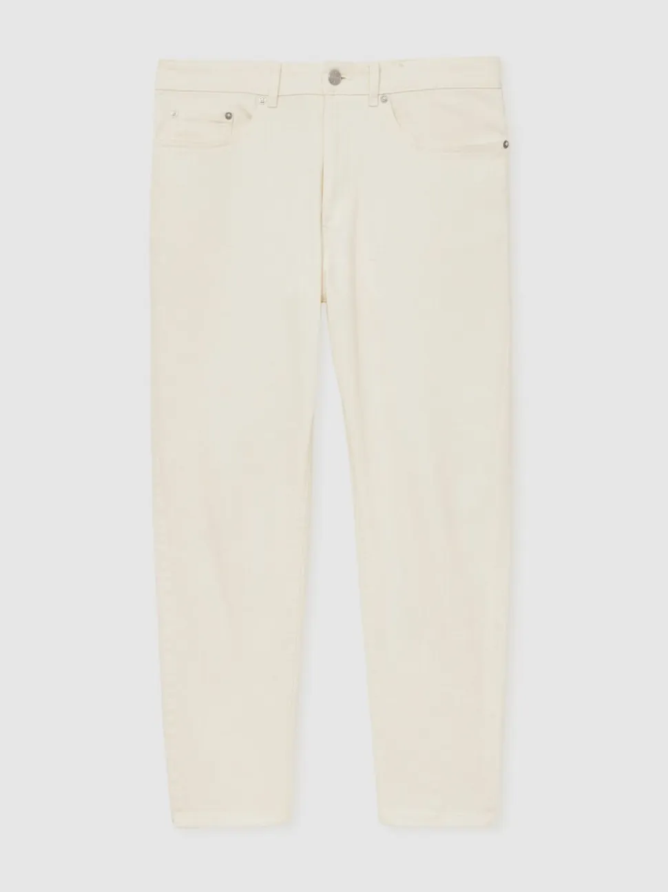 Reiss White Rathbone Relaxed-Fit Cropped Jeans