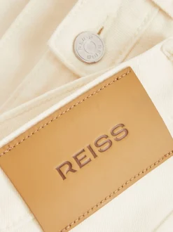 Reiss White Rathbone Relaxed-Fit Cropped Jeans