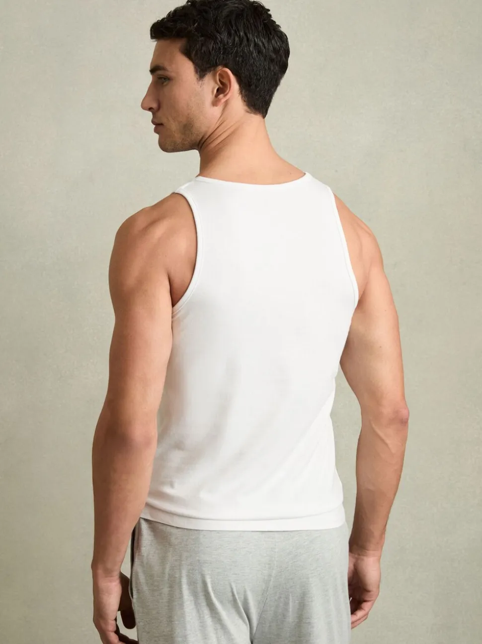 Reiss White Vinnie Cotton Stretch Vest