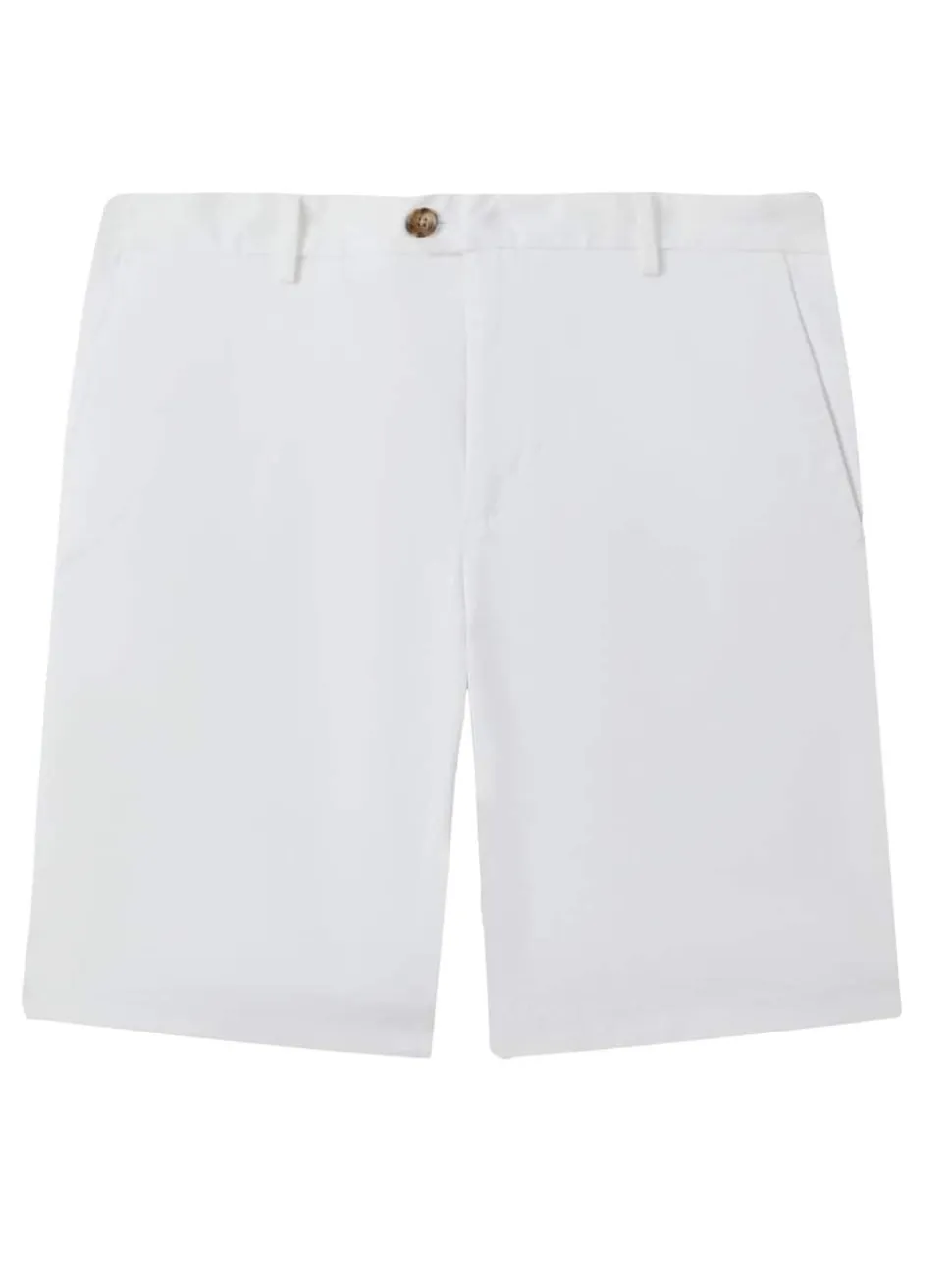 Reiss White Wicket Cotton Chino Shorts with Stretch