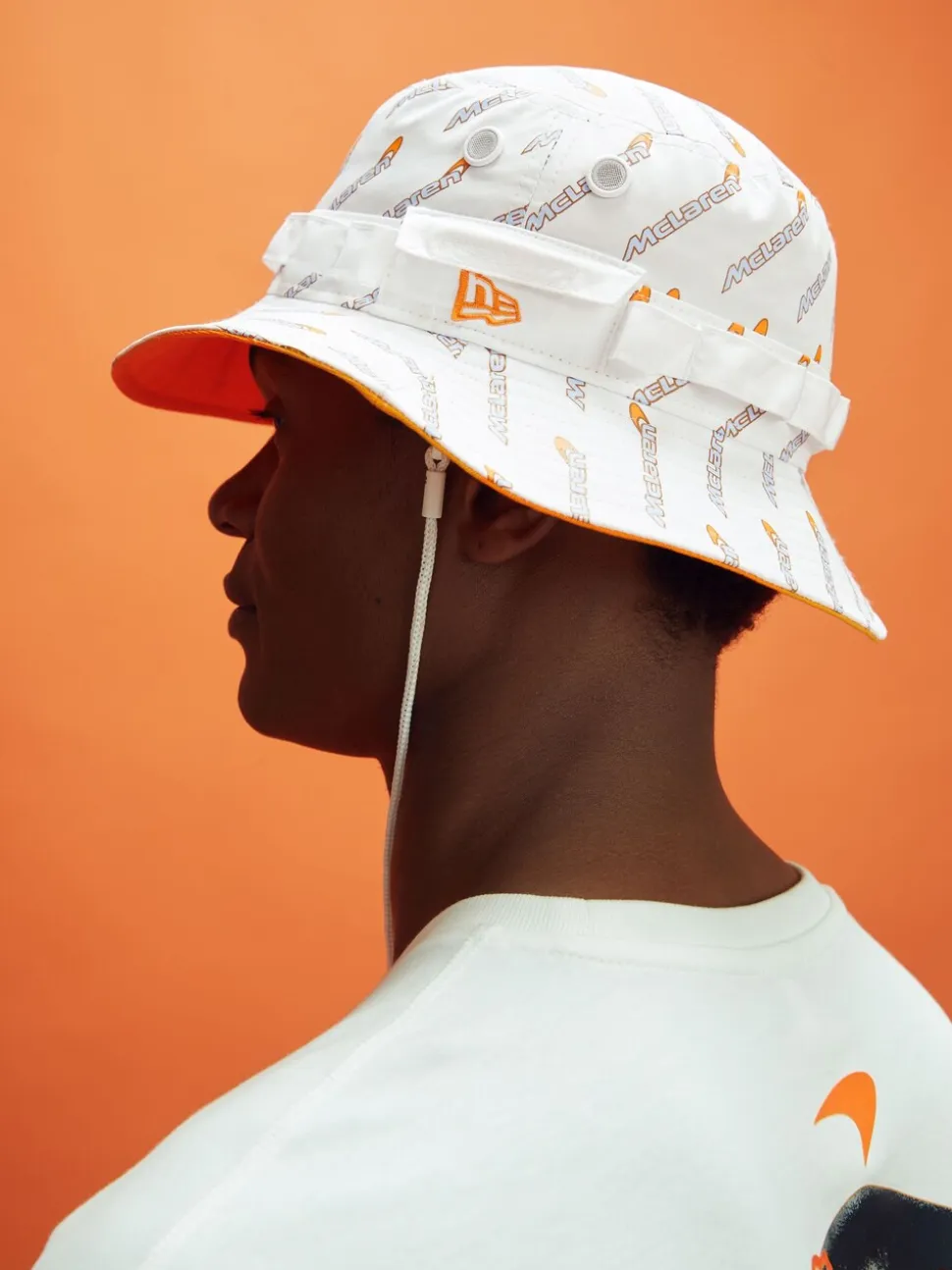 Reiss x McLaren F1 Team White McLaren F1 Printed Bucket Hat