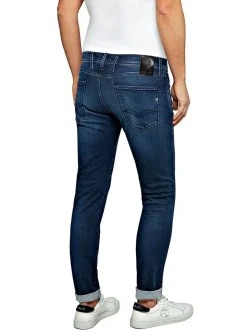 Replay Dark Blue Hyper Cloud Denim Slim Fit Anbass Hyperflex Jeans