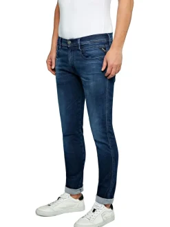 Replay Dark Blue Hyper Cloud Denim Slim Fit Anbass Hyperflex Jeans