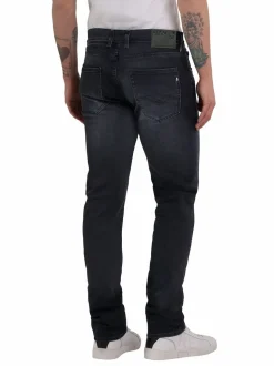 Replay Dark Grey Straight Fit Grover Comfort Stretch Jeans