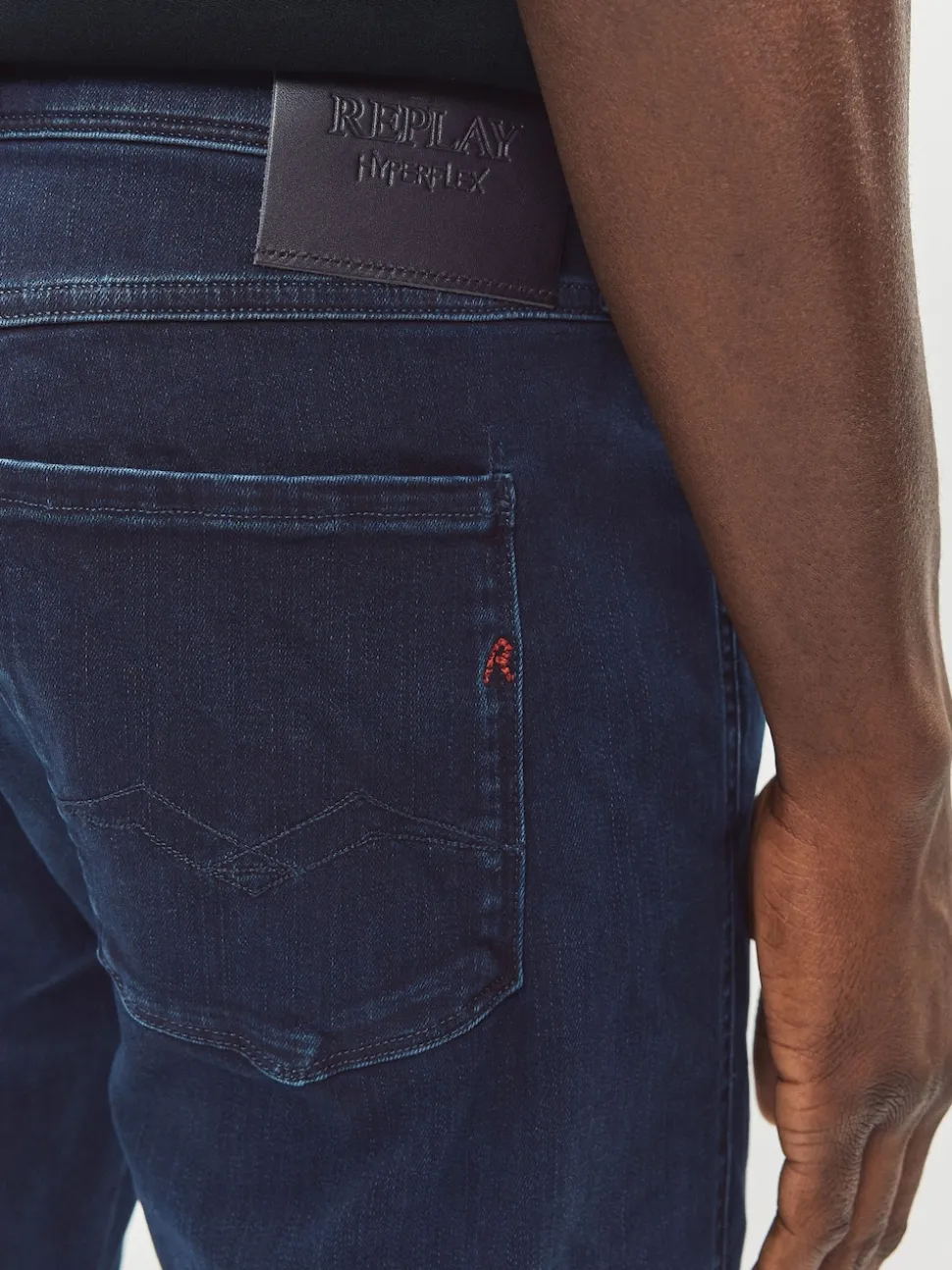 Replay Denim Dark Wash Slim Fit Anbass Hyperflex Jeans