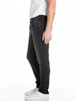Replay Grey Straight Fit Grover Stretch Jeans