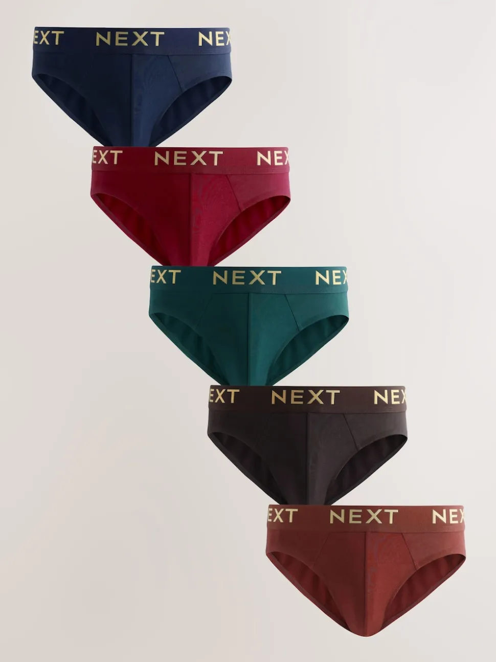 Rich colour Red/Green/Blue 5 Pack Cotton Rich Briefs